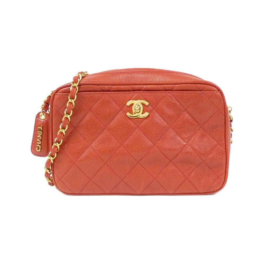 Chanel Red Leather Camera
