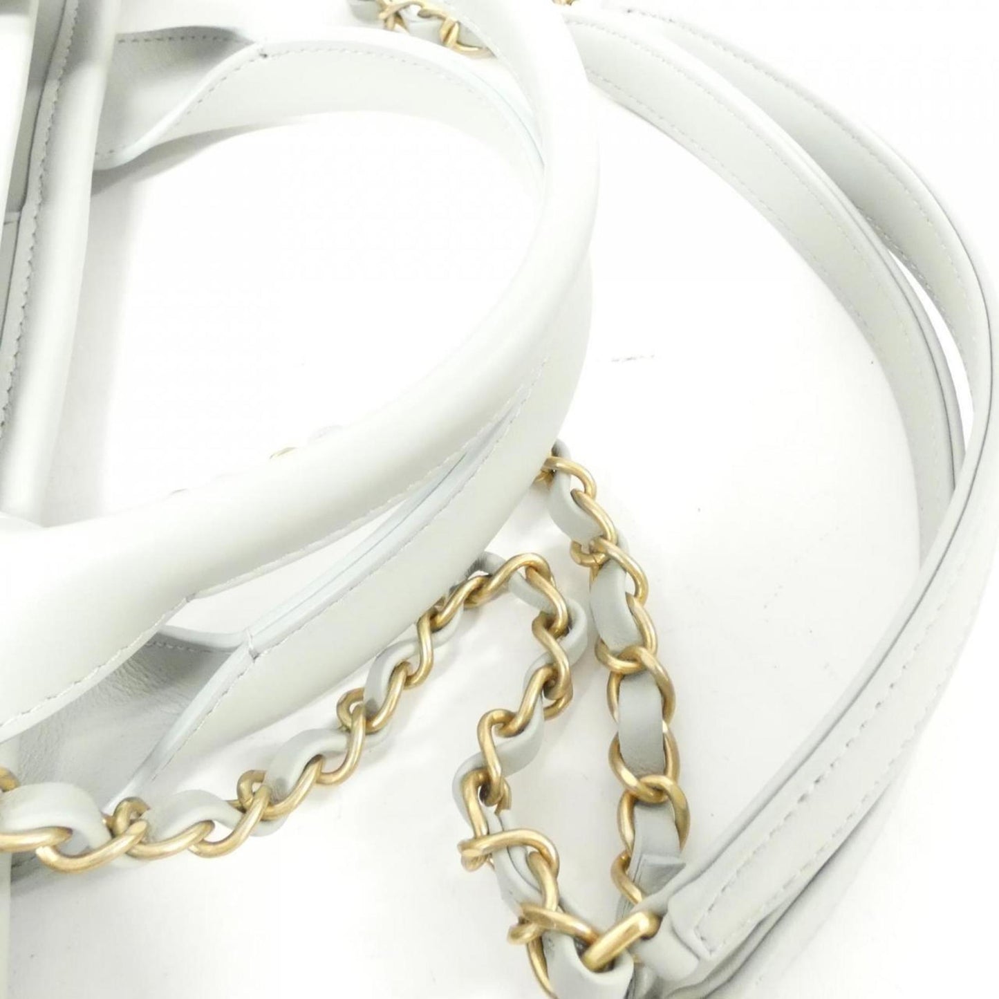 Chanel Gray Leather Deauville