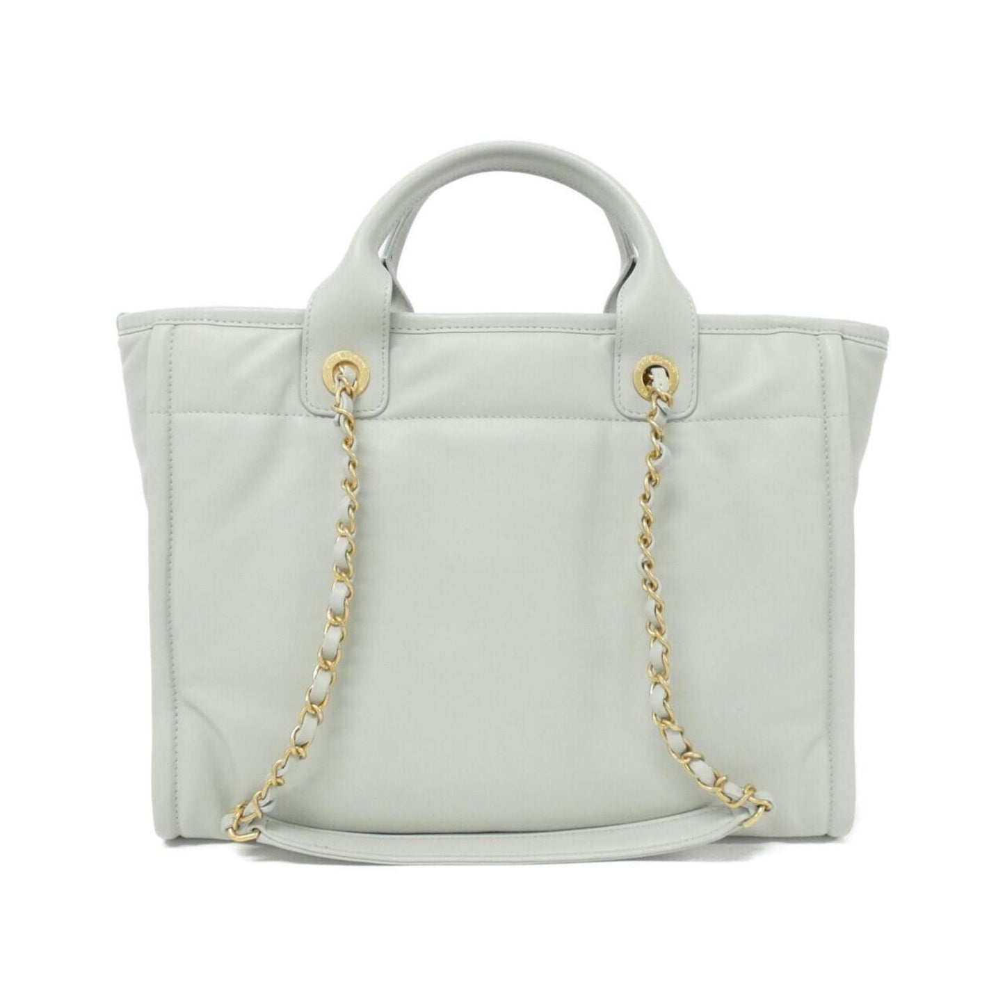 Chanel Gray Leather Deauville