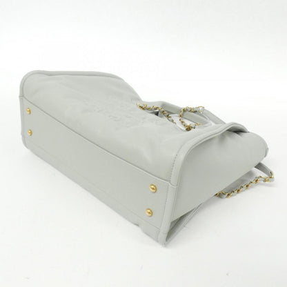 Chanel Gray Leather Deauville