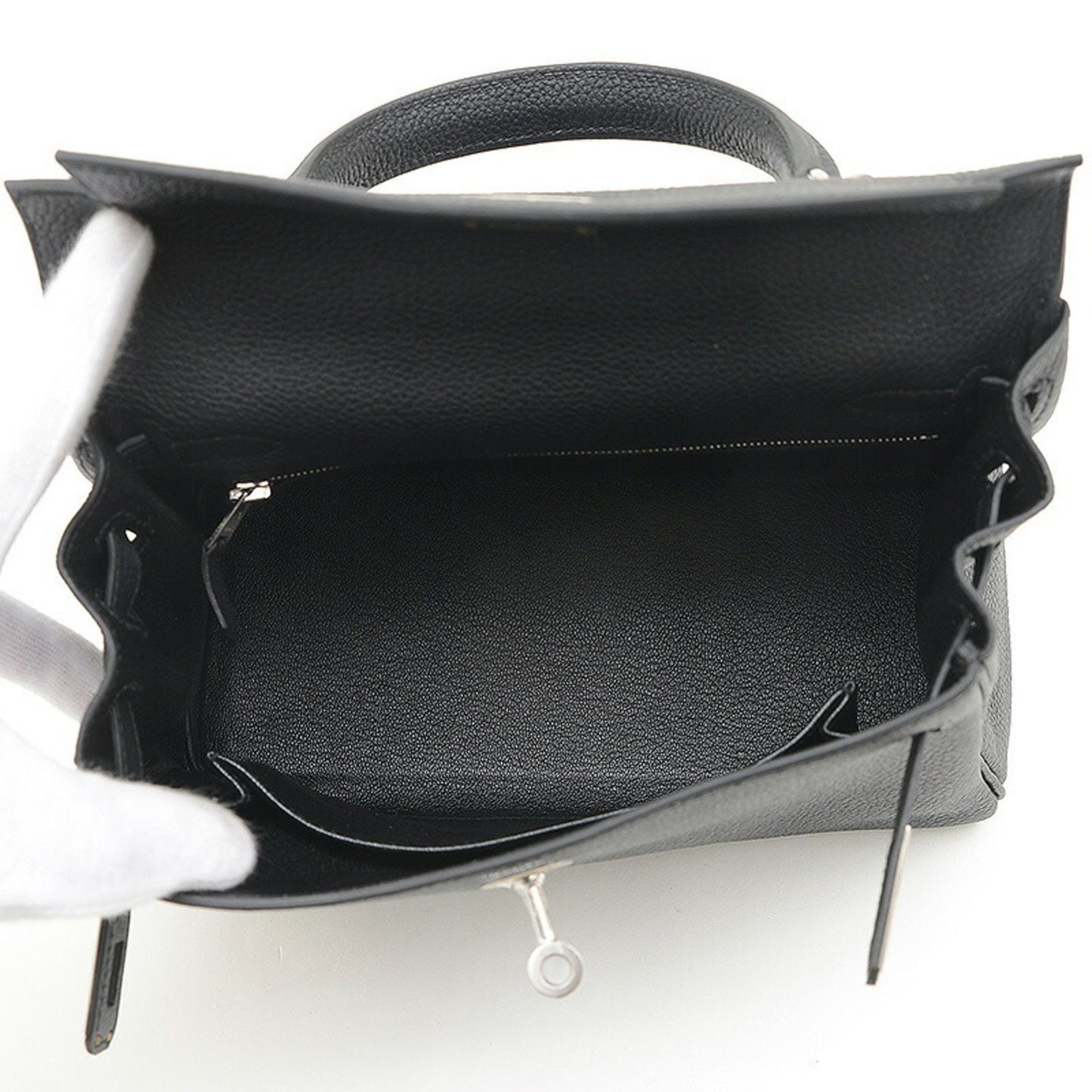 Hermès Black Leather Handbag