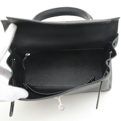 Hermès Black Leather Handbag
