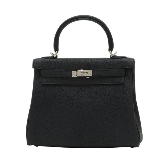 Hermès Black Leather Handbag