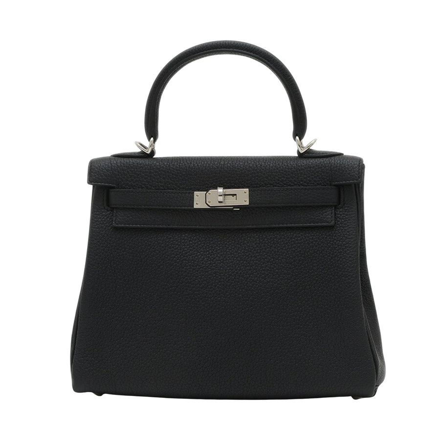 Hermès Black Leather Handbag