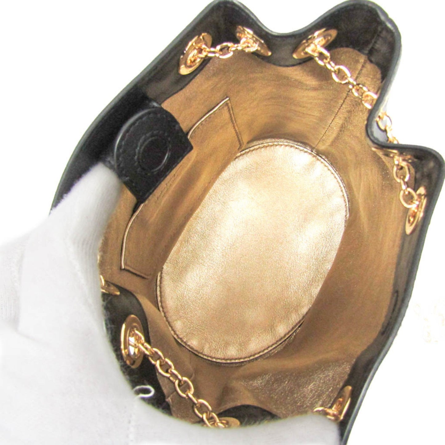 Salvatore Ferragamo Black Leather Shoulder