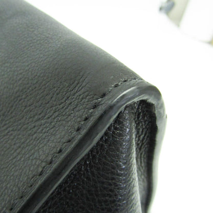 Prada Black Leather Twin Zip