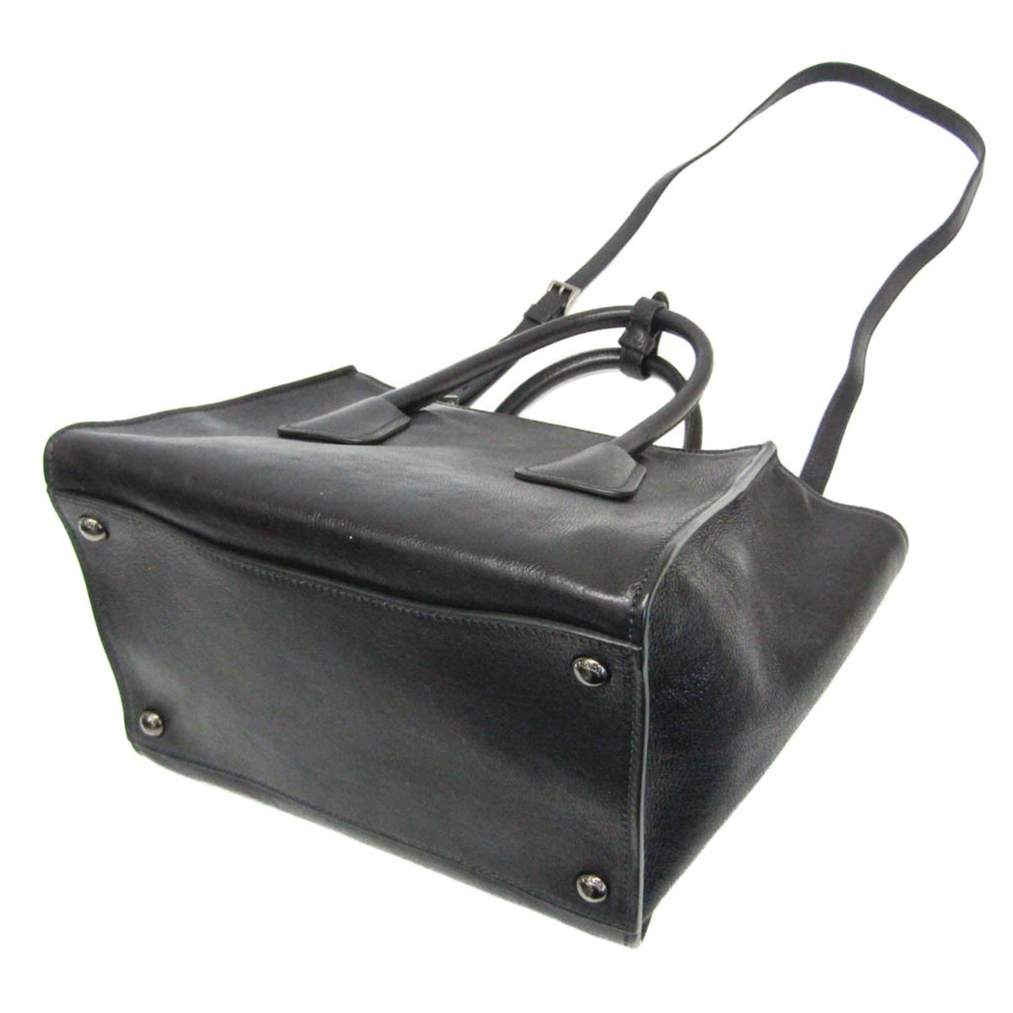 Prada Black Leather Twin Zip