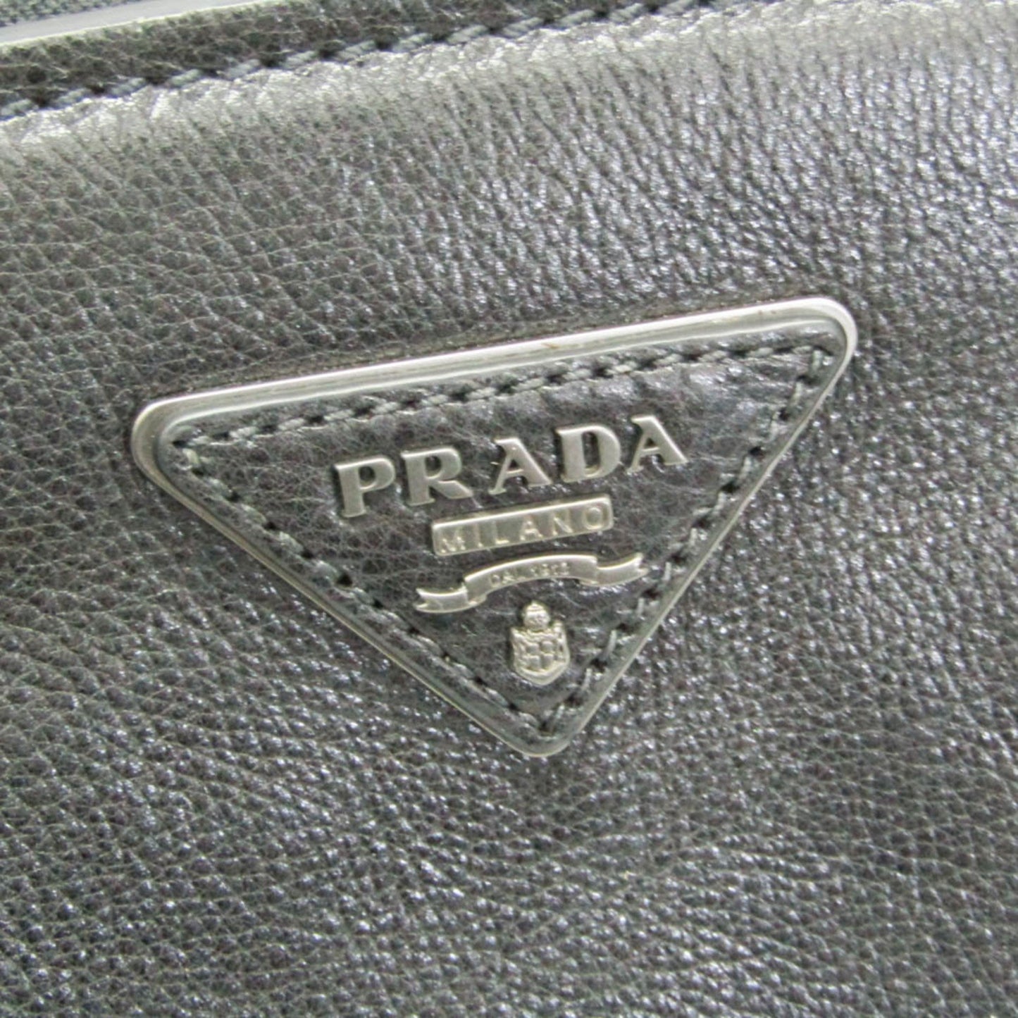 Prada Black Leather Twin Zip