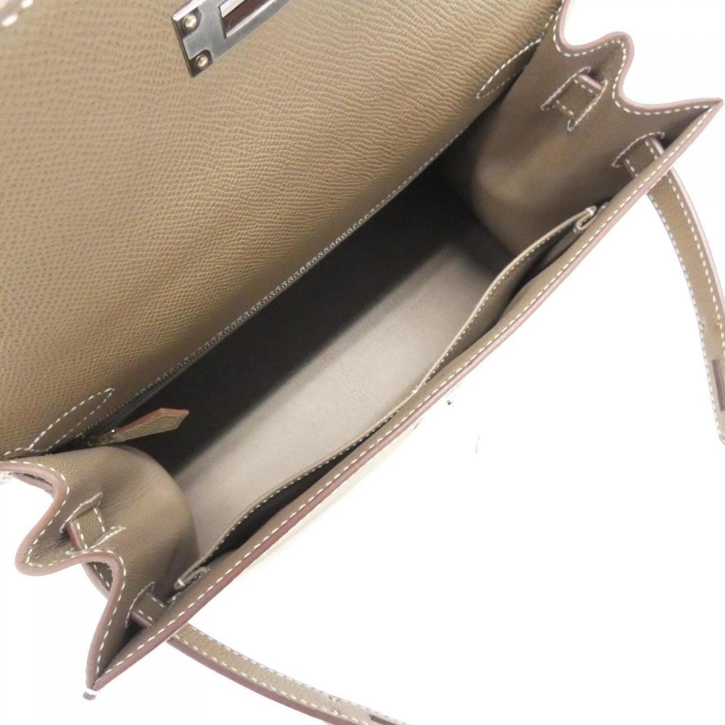 Hermès Gray Leather Handbag
