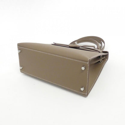 Hermès Gray Leather Handbag