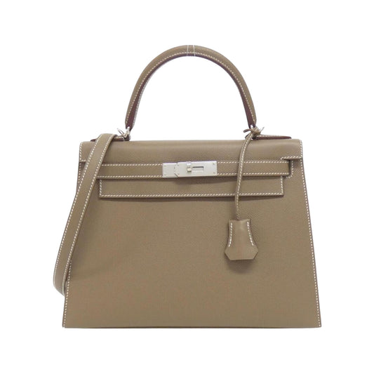 Hermès Gray Leather Handbag