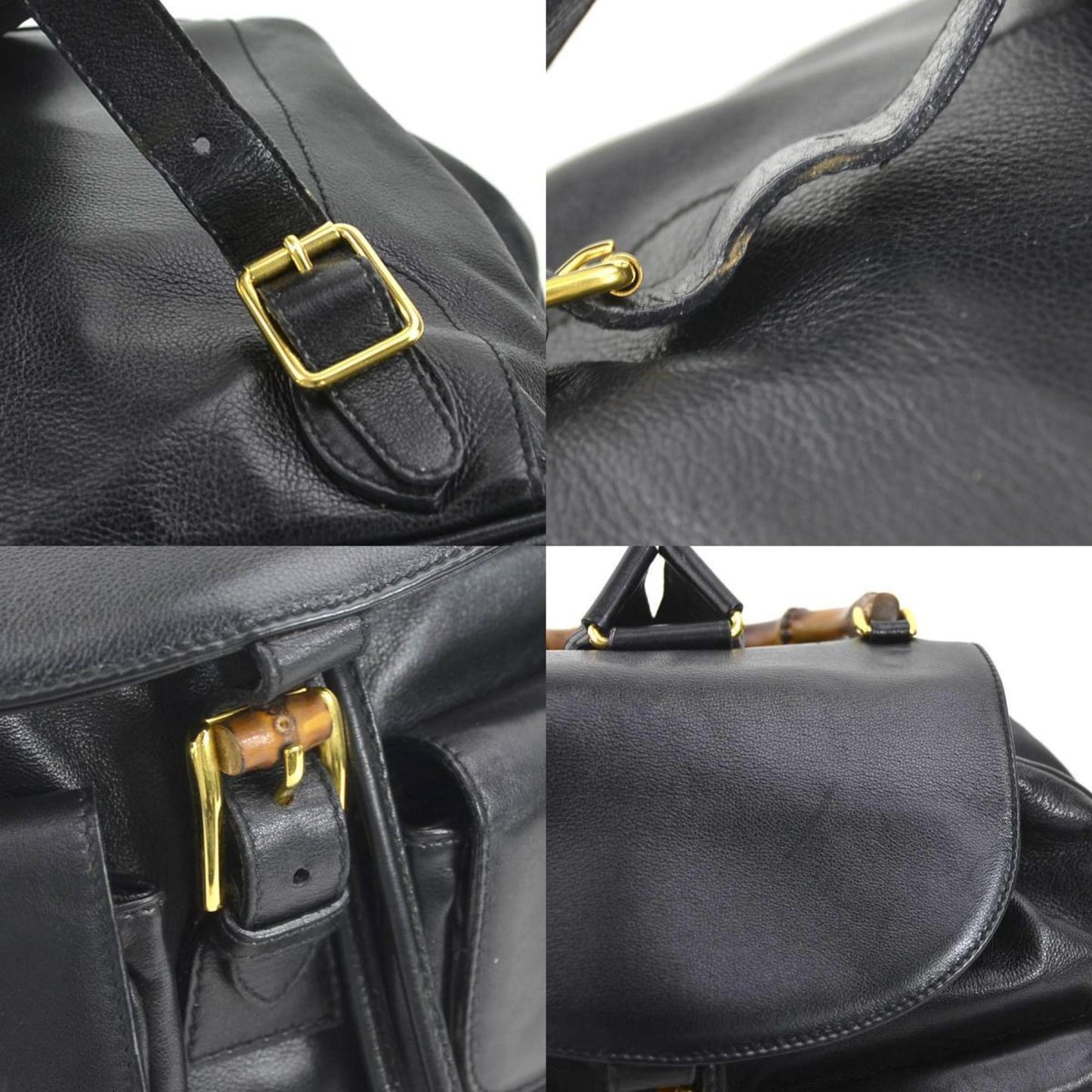 Gucci Black Leather Backpack