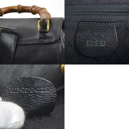 Gucci Black Leather Backpack
