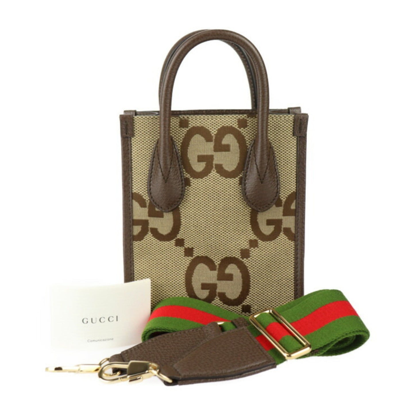 Gucci Brown Canvas Gg Jumbo
