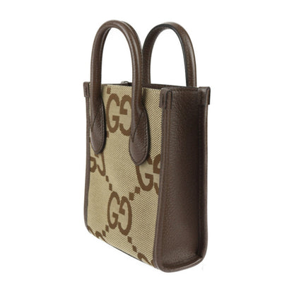 Gucci Brown Canvas Gg Jumbo