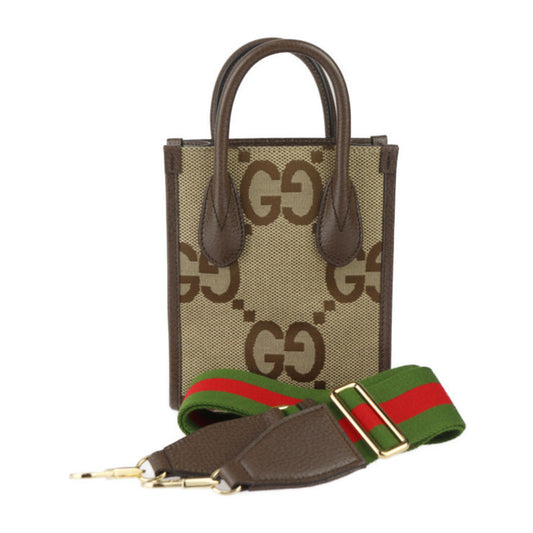 Gucci Brown Canvas Gg Jumbo