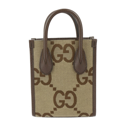 Gucci Brown Canvas Gg Jumbo