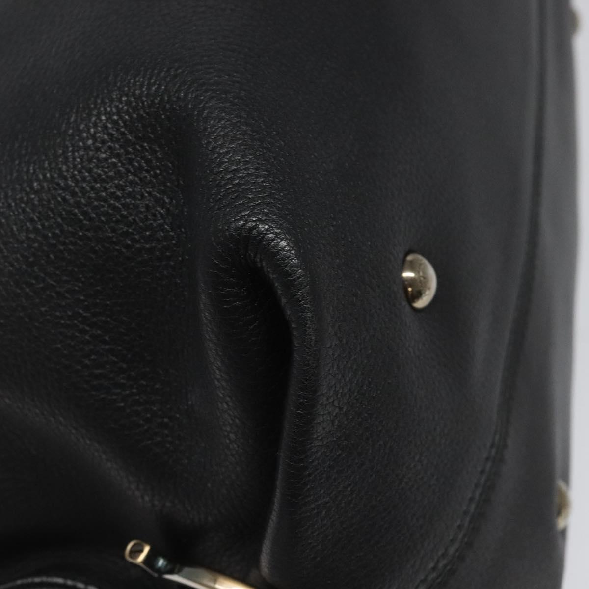 Salvatore Ferragamo Black Leather Gancini