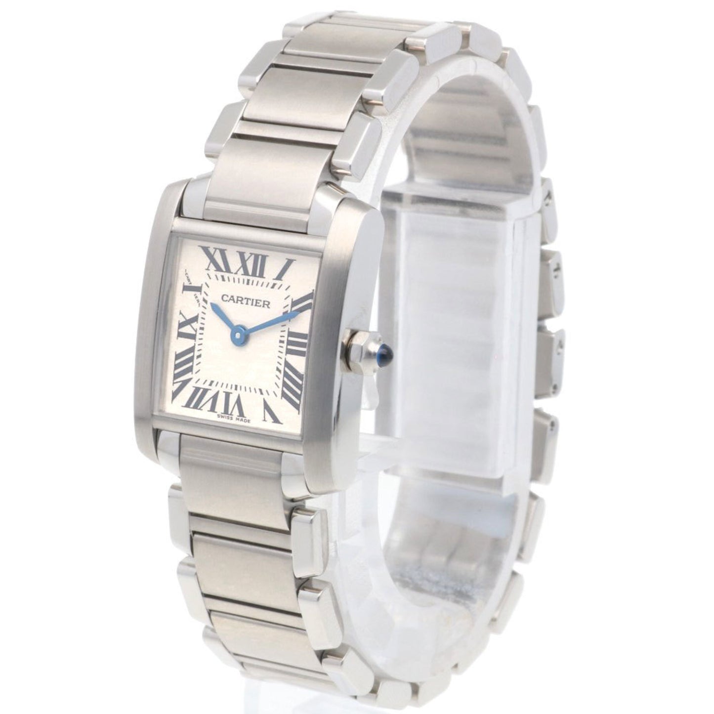 Cartier White Steel Tank Française