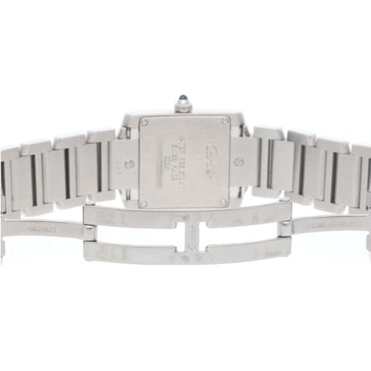 Cartier White Steel Tank Française