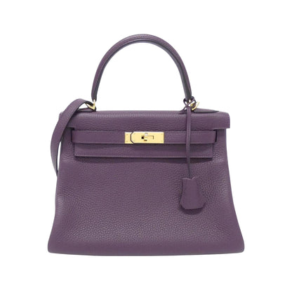 Hermès Purple Leather Handbag