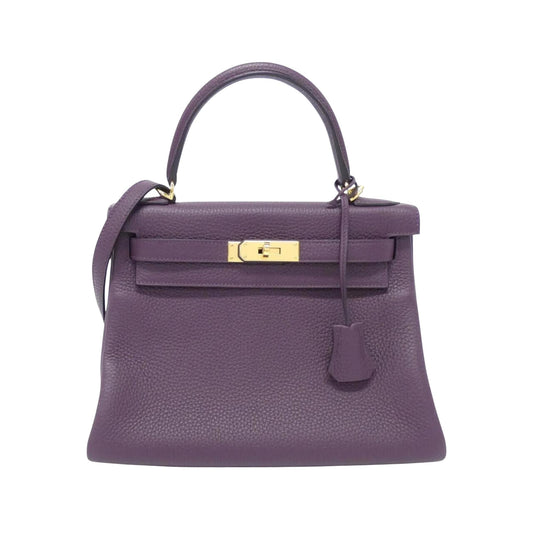 Hermès Purple Leather Handbag