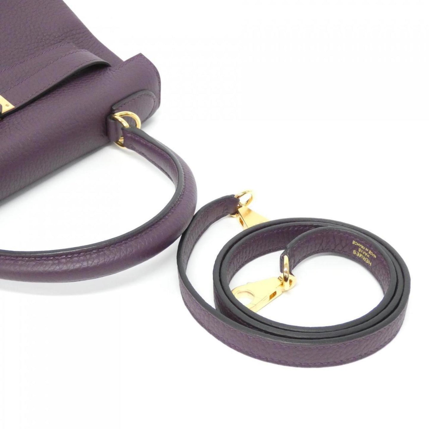 Hermès Purple Leather Handbag