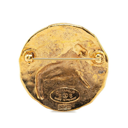 Chanel Gold Gold Plated Coco Mark