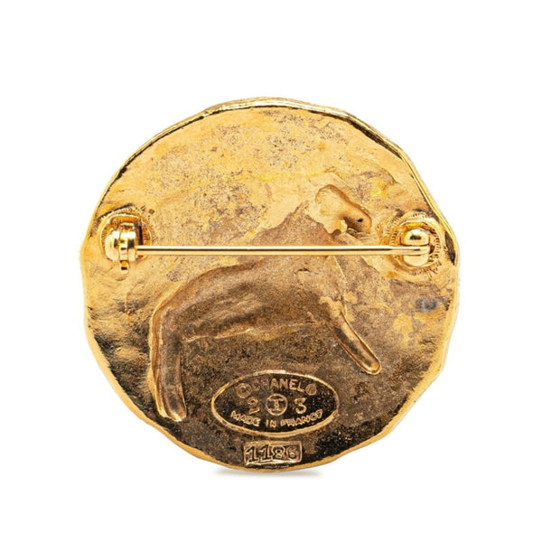 Chanel Gold Gold Plated Broche