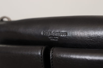 Dolce & Gabbana Elegant Mini Leather Wallet In Timeless Black