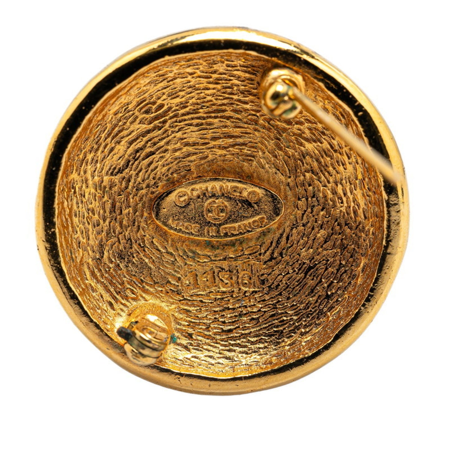Chanel Gold Gold Plated Coco Mark