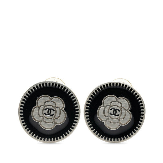 Chanel Black Metal Camellia