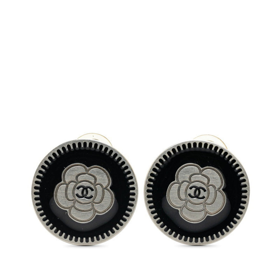 Chanel Black Metal Camellia