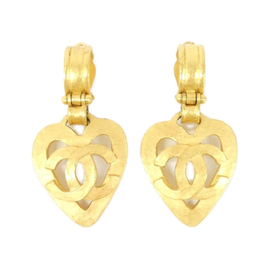 Chanel Gold Gold Plated Earring