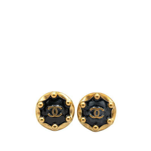 Chanel Black Gold Plated Coco Mark