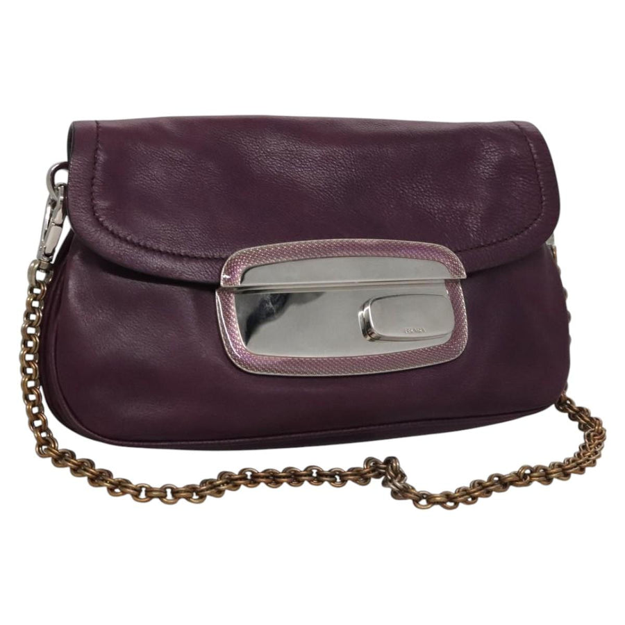 Prada Purple Leather Shoulder