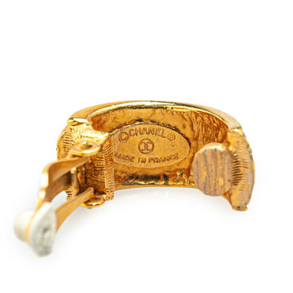 Chanel Gold Gold Plated Earring