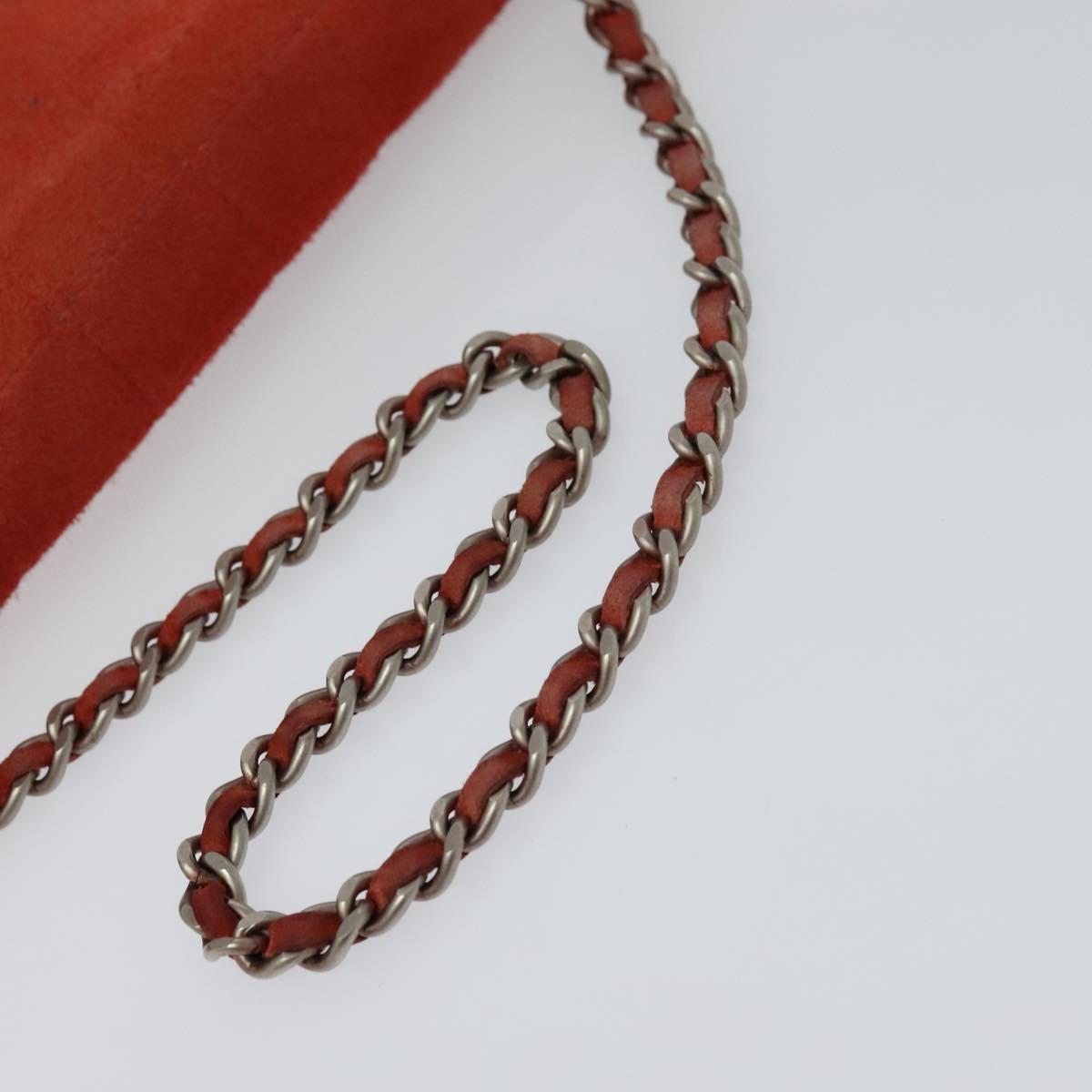 Chanel Red Suede Chocolate Bar