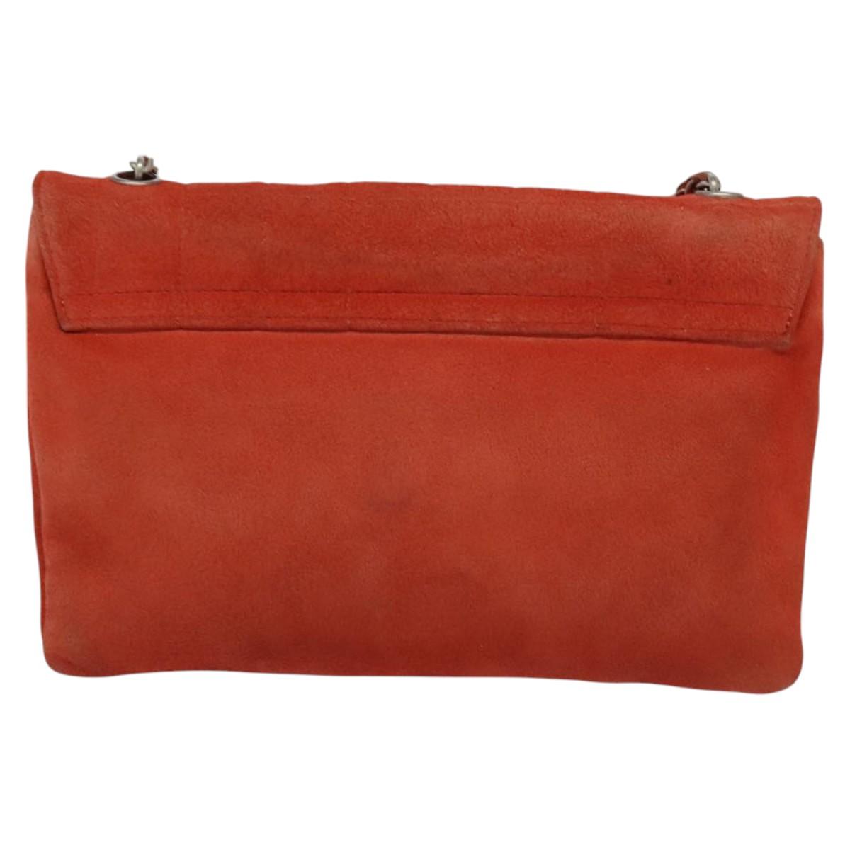 Chanel Red Suede Chocolate Bar