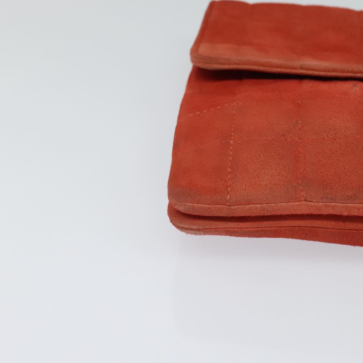 Chanel Red Suede Chocolate Bar
