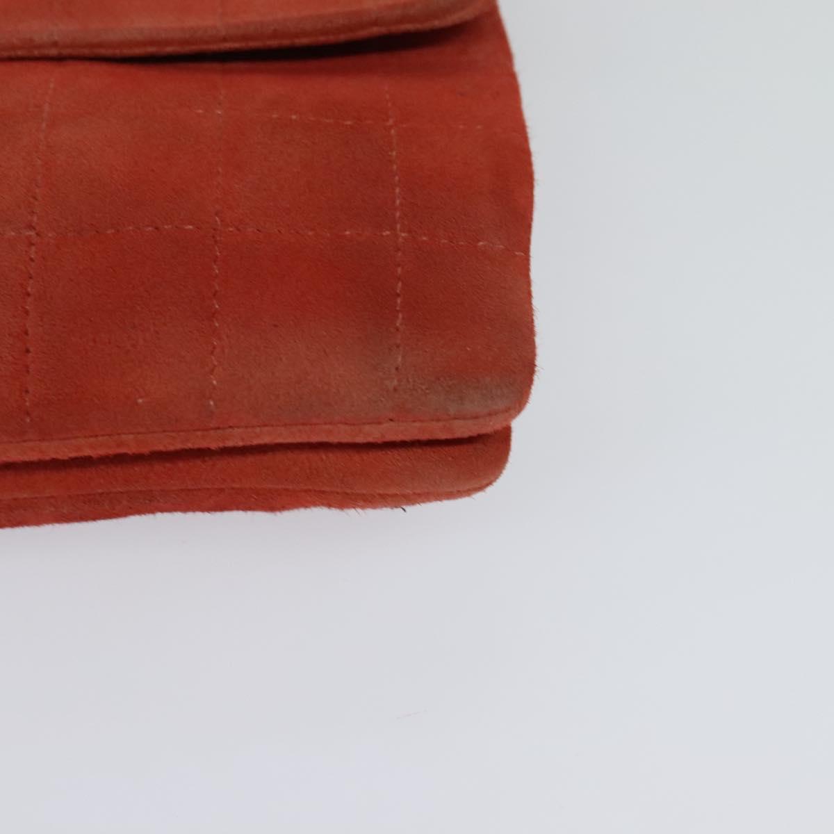 Chanel Red Suede Chocolate Bar