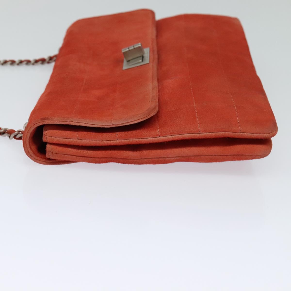 Chanel Red Suede Chocolate Bar