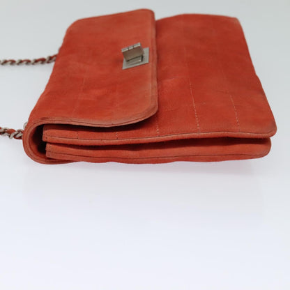 Chanel Red Suede Chocolate Bar