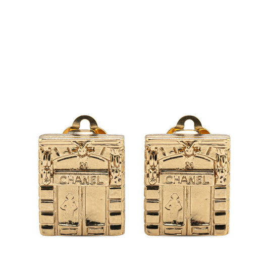 Chanel Gold Gold Plated Earring