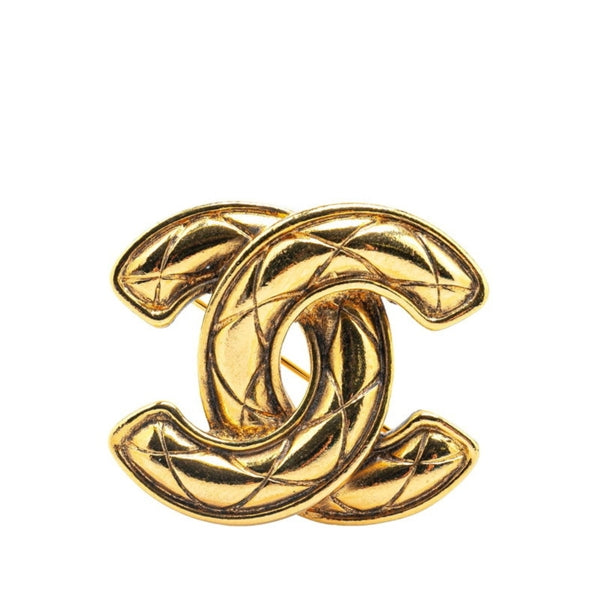 Chanel Gold Gold Plated Coco Mark