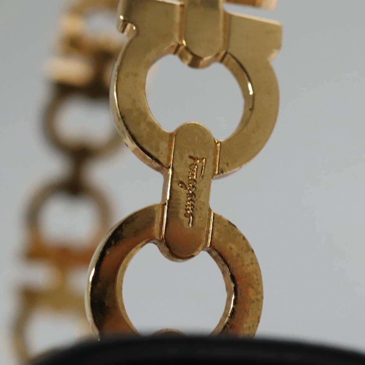 Salvatore Ferragamo Black Leather Gancini