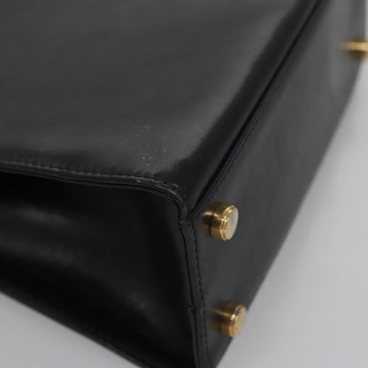 Salvatore Ferragamo Black Leather Gancini
