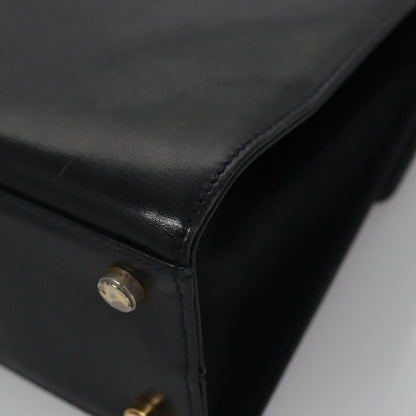 Salvatore Ferragamo Black Leather Gancini