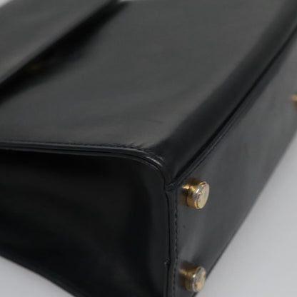Salvatore Ferragamo Black Leather Gancini