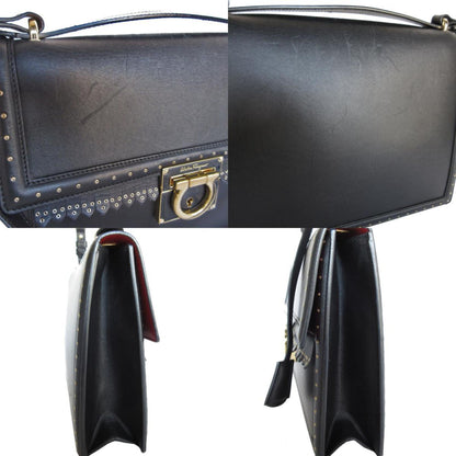 Salvatore Ferragamo Black Leather Shoulder
